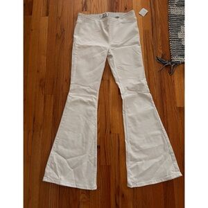 Free People White Flared Jeans